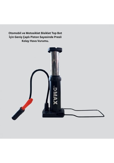 Ayaklı Hava Pompası Araç Bisiklet Lastik Şişirme Pompası Manuel Kullanım