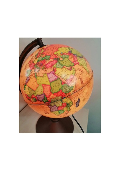 Lrs Store Dünya Küresi - Işıklı- Yerküre Antik-siyasi Dekoratif Eğitici Yer Küre Globe Ancient, 20 Cm Genel