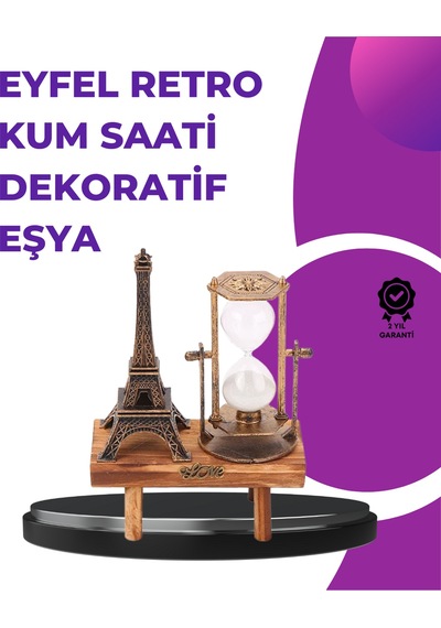 Ev, - 406 - Ofis Ve Kafeler İçin Retro Ahşap Kum - Csmo-tex - Saati Dekorasyonu