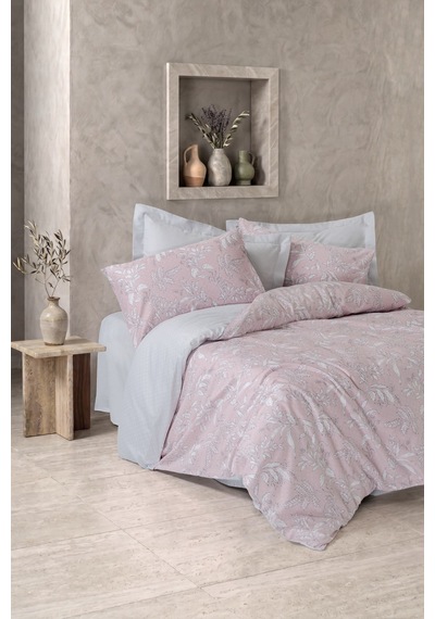 Cotton Box Saten Çift Kişilik Nevresim Takımı Hollis Gri