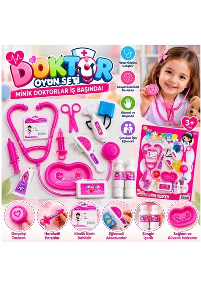 Doktor Oyun Seti Çocuklar İçin Eğitici Doktorculuk Oyuncak Seti 3+ Yaş 01