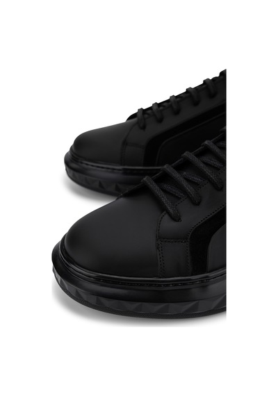 Tamer Tanca Erkek Hakiki Deri Siyah Sneakers & Spor Ayakkabı 1237 277 Erk Ayk Sk26-27 Sıyah Met