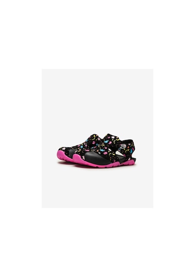 Skechers Side Wave - Büyük Kız Çocuk Siyah Pembe Sandalet 86428L Bkhp Siyah Skechers Side Wave - Büyük Kız Çocuk Siyah Pembe Sandalet 86428L Bkhp Siyah