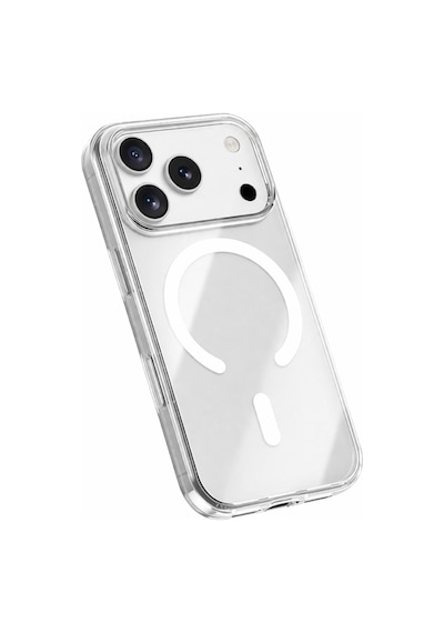 Apple Uyumlu iPhone 17 Pro Max Uyumlu Şeffaf Magsafe Kılıf Sararmaz, Darbe Emici, Premium Silikon Kapak Beyaz