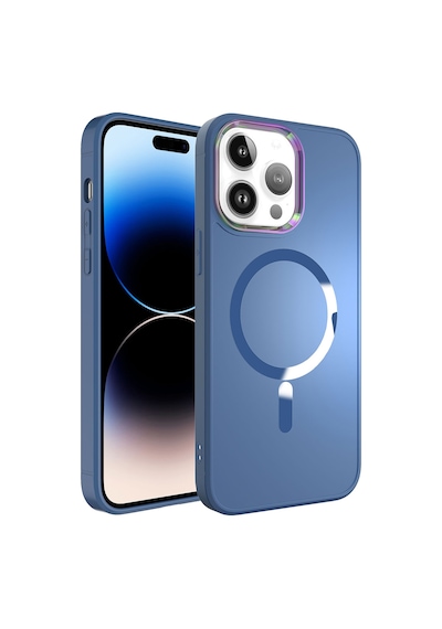 Apple Uyumlu iPhone 14 Pro  Magsafe Wireless Şarj Özellikli Zore Stil Kılıf-sierra Mavi Sierra Mavi
