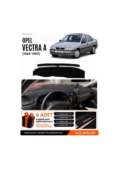Opel Vectra A 1988-1995 Uyumlu Torpido Koruma, Torpido Örtüsü, Torpido Kılıfı - Siyah
