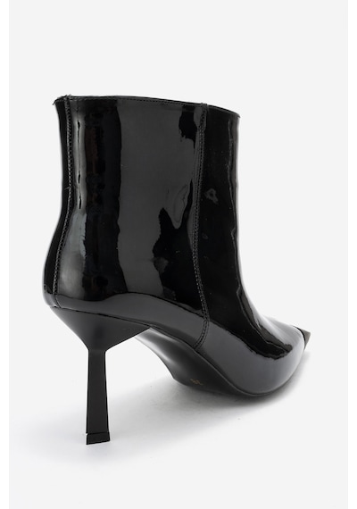 Luvishoes Luvi Shoes Rassel Siyah Rugan Mat Burunlu Kadın İnce Topuklu Bot Siyah