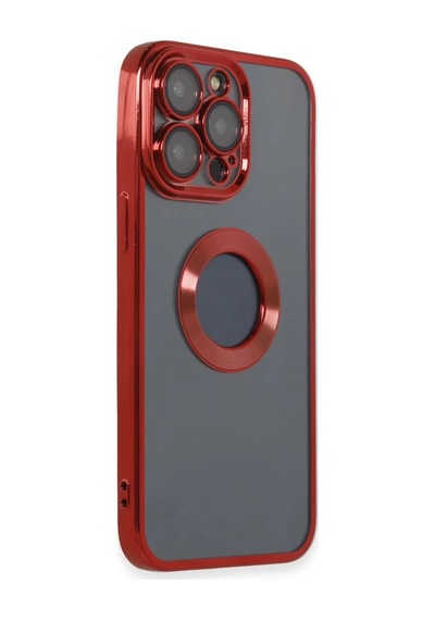 Apple Uyumlu iPhone 14 Pro Max Uyumlu Kılıf Slot Silikon - Kırmızı