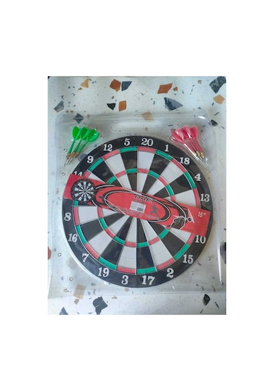 Büyük Boy Dart Seti - Oklu Dart Seti -dart Hedef Tahtası 6 Adet Oklu