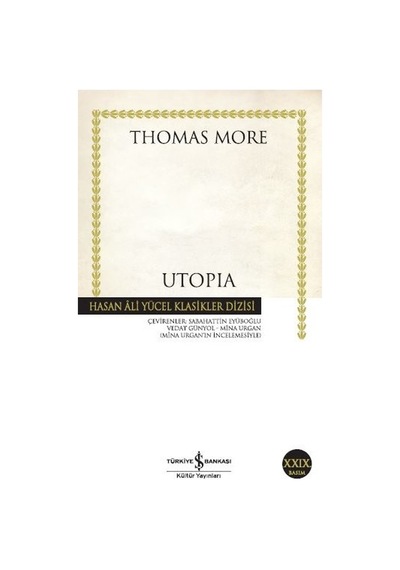 İş Bankası Kültür Yayınları Utopia Ciltsiz - Thomas