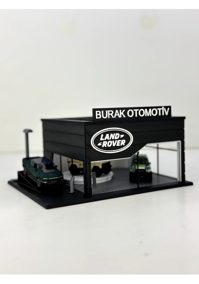 1/64 Ölçekli Land Rover Diorama Tasarımlı Araç Sergileme Garajı 3d Baskı