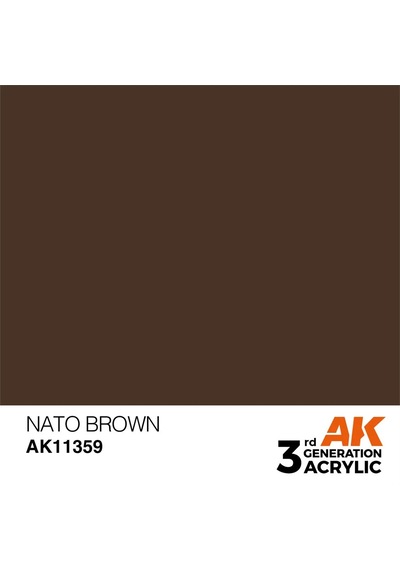 Ak Interactive 11359, 17 Ml. 3gen Nato Brown Afv Maket Boyası Standart