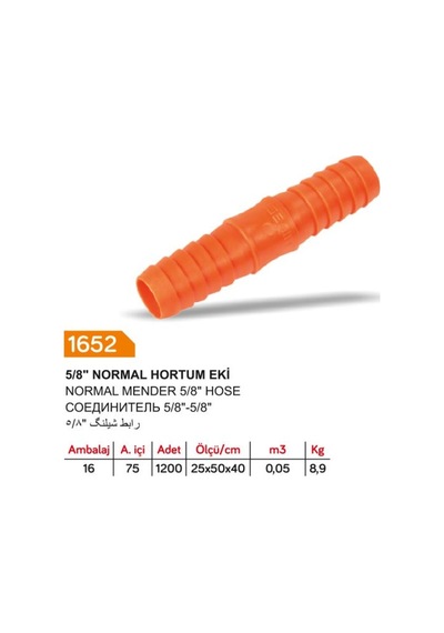 5 Adet 5/8'' Su Hortumu Tamir Birleştirme Hortum Ek Yapma Sayım