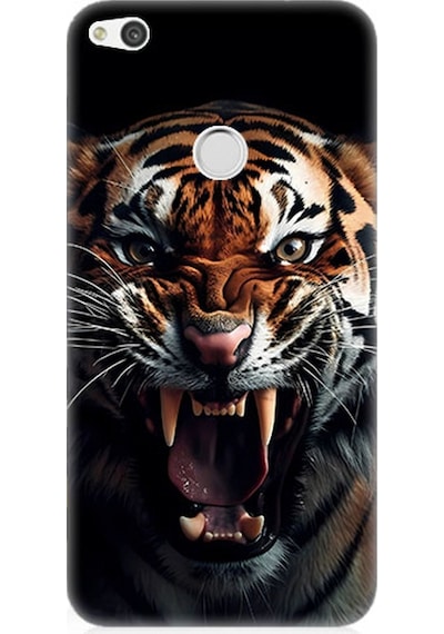 Huawei P9 Lite 2017 Uyumlu Silikon Kılıf Vahşi Kaplan