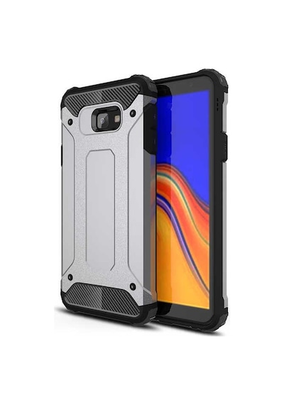 Noktaks Samsung Galaxy Uyumlu J6 Plus Kılıf Çift Katman Zırh Tank Crash Military Kapak Siyah T6264