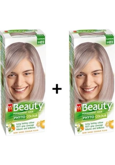 Mm Beauty Bitkisel Saç Boyası Platin M02 - 2 Adet (464063482)