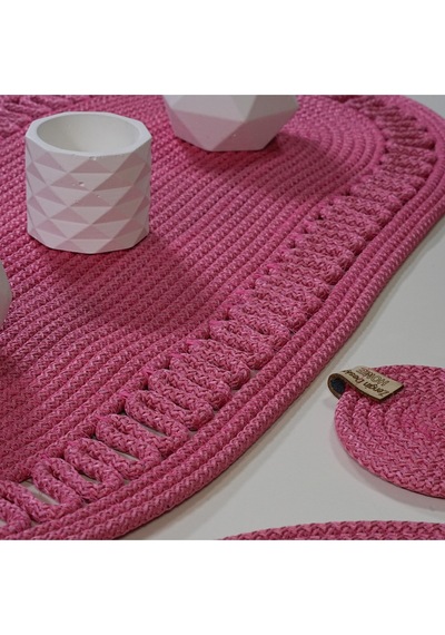 Supla Zdh-246 Yuvarlak Zengin Set Runner Pembe