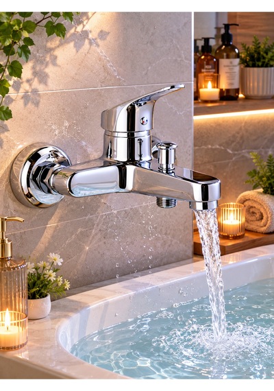 Lüx Robot Duş Seti Banyo Bataryası Lavabo-mutfak Bataryası 4 Lü Set Krom