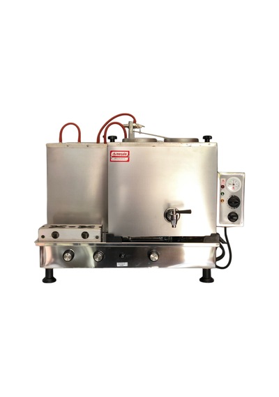 Meşale 2 Demlikli Elektrik + Gazlı Full Otomatik Çay Kazanı - Inox