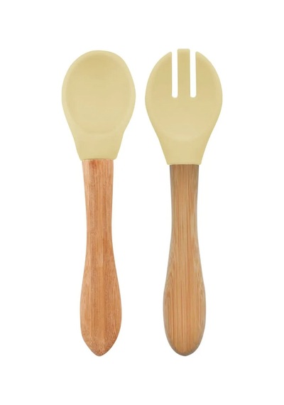 Oioi Mama Kaşığı Ve Çatal Seti Mellow Yellow Sarı
