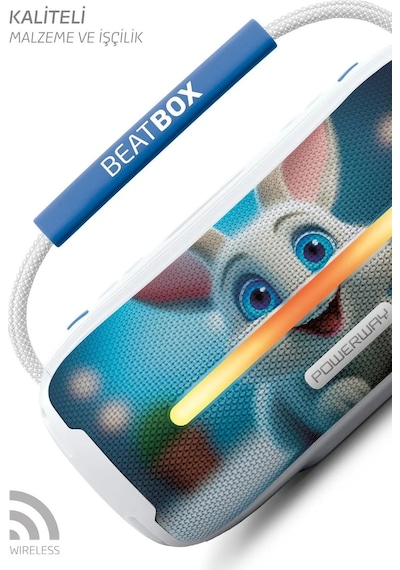 Powerway Beatbox Led Işıklı USB SD Aux FM Radyo Bluetooh Hoparlör