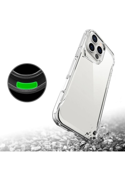 Apple Uyumlu iPhone 16 Pro Kılıf Köşe Korumalı Şeffaf Zırhlı Sert Kapak