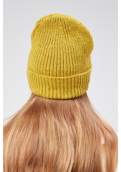 Derikem Basic Şık Standart Lüks Unisex Tiftik Bere Hardal