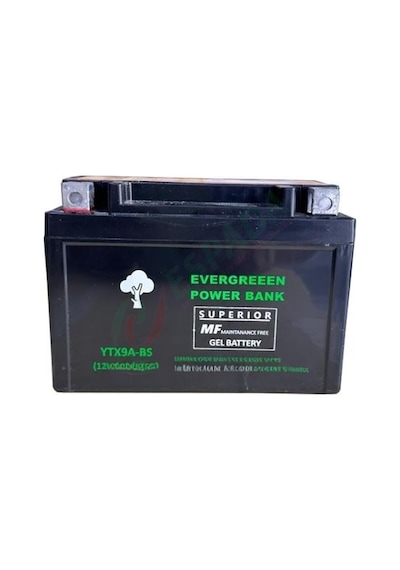 Evergreen Ytx9a-sla Kuru Akü 12v9ah Bajaj Pulsar Ns200 Rs200 Domınar D400 Mondıal Zat 150 Scooter Yatık Akü