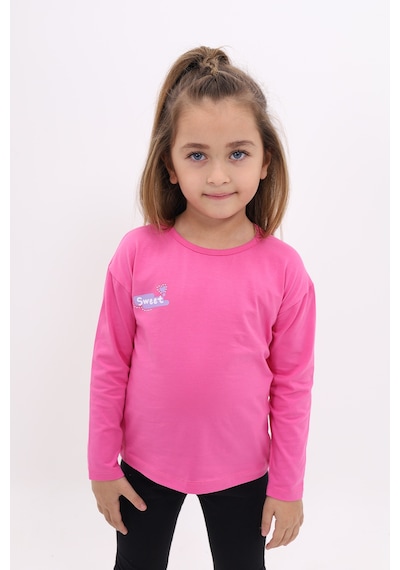 Toontoy Kids Toontoy Kız Çocuk Sweet Baskılı Tişört Fuşya