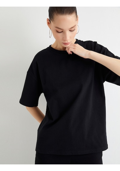Koton Basic Oversize Tişört Kısa Kollu Bisiklet Yaka Pamuklu Siyah 4sal10232ık 4SAL10232IK999 Siyah Koton Basic Oversize Tişört Kısa Kollu Bisiklet Yaka Pamuklu Siyah 4sal10232ık 4SAL10232IK999 Siyah