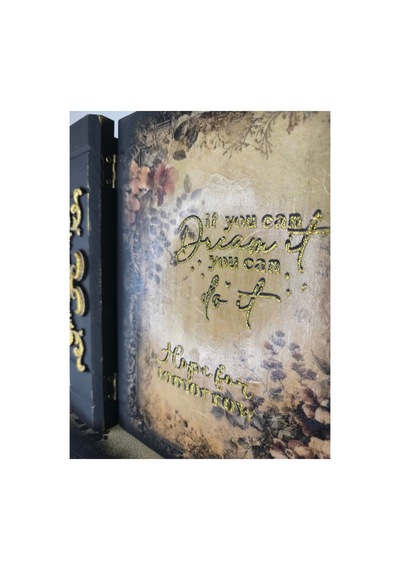 Kitap Kutu Seti 2'li Büyük Boy Ev Dekorasyon Ürünleri Özel Tasarım Siyah - 863570588