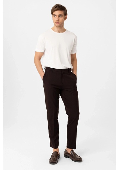 Antioch Slim Fit Comfort Erkek Pantolon Koyu Kahve