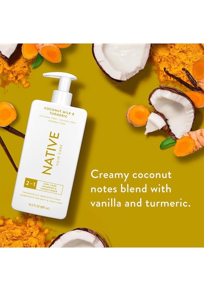 Native Coconut Milk & Turmeric 2in1 Bukle Belirginleştirici Şampuan 487ml Tüm Saçlar