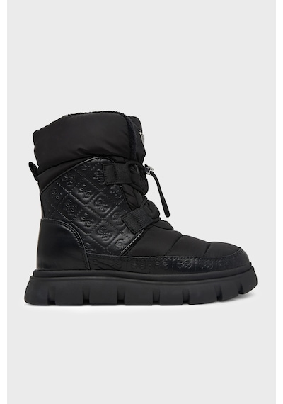 Guess Mabry Logolu Kalın Tabanlı Bot Kadın Bot Flfmab Fab10 Black Siyah