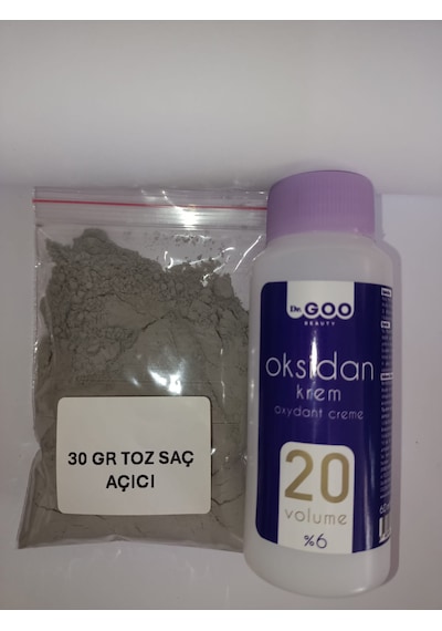 Qf Toz Saç Açıcı 30 Gr Ve 60 Ml 20 Vol Oksidan Krem