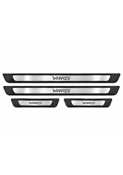 Toyota Yaris 2011-2020 Arası Modelleriyle Uyumlu Abs Çerçeve Krom Kapı Eşiği 4 Parça