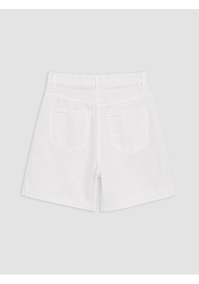 Lcwaıkıkı Petite Beyaz Regular Fit Kadın Jean Şort