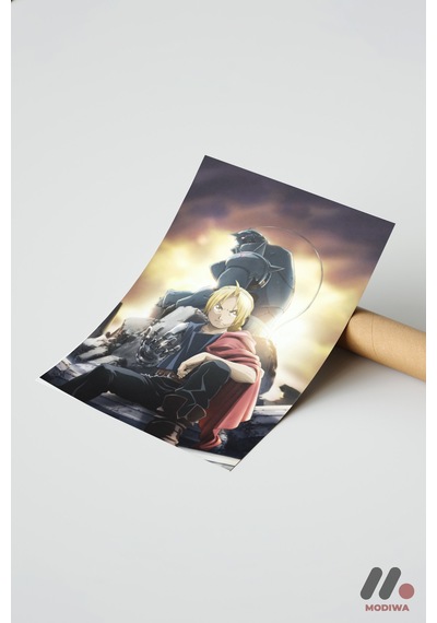 Fullmetal Alchemist Edward Poster, Çerçevesiz Yüksek Kalite Duvar Afişi - Anime Severlere Özel Hediy