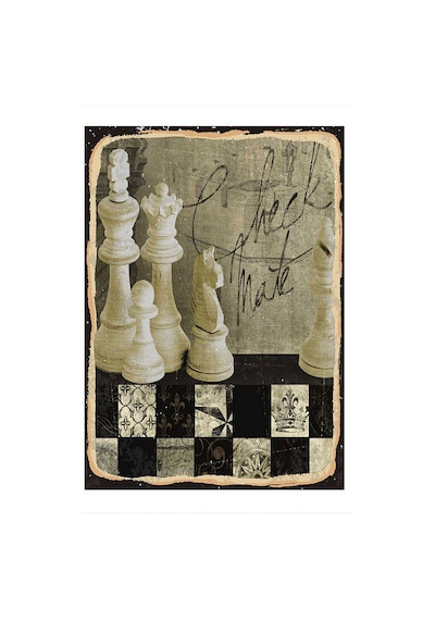 Bedeko Satranç Taşları Modern Ahşap Tablo 50 Cm X 70 Cm