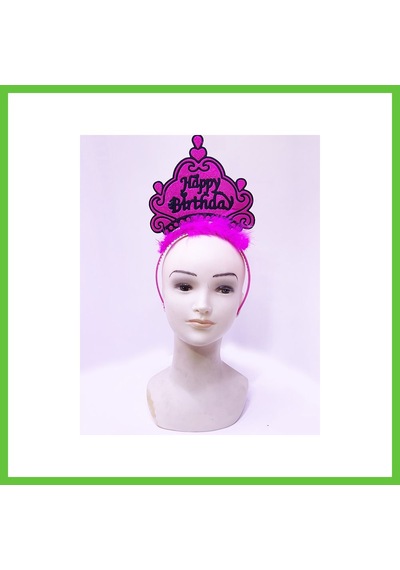 Bezos Happy Birthday Neon Fuşya Renk Doğum Günü Tacı 24x15 Cm Dmc Diğer