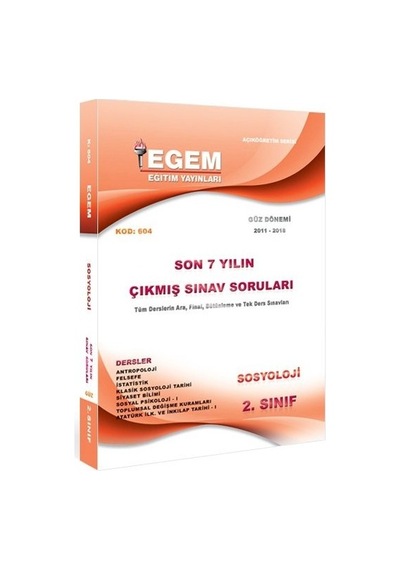 Egem Aöf Sosyoloji Ful 2. Sınıf Bahar Konu Soru Seti