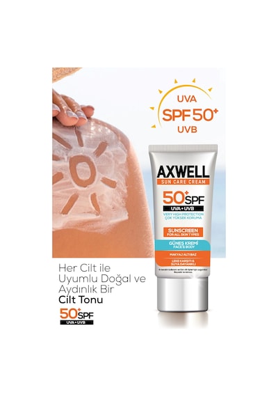 Axwell Leke Karşıtı Nemlendirici ve Yüksek Koruyucu Güneş Kremi SPF50+ 50 ML