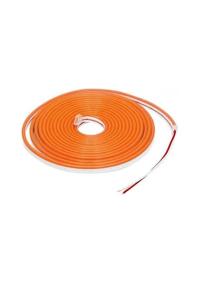 5 Metre Esnek Neon Led Şerit 12 Volt 6x12mm Amber
