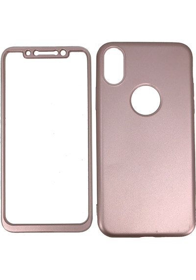Nettech Apple Uyumlu iPhone X Arka Koruma Kılıf - Rose Gold Rose Gold