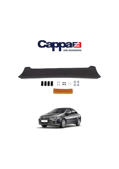 Cappafe Fiat Linea Ön Kaput Koruma Rüzgarlık 4Mm Abs 2007-2018