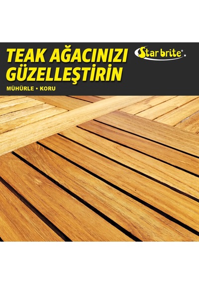 Starbrite - Premium Altın Sarısı Tik Yağı - 3. Adım 473 Ml : Standart Yağlardan 6 Kat Daha Dayanıklı, Tik Ahşaplarınız İçin Mükemmel Altın Parıltısı