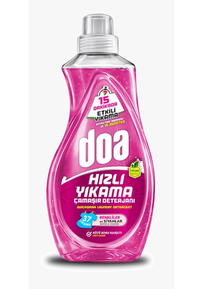 Doa Sıvı Çamaşır Deterjanı Hızlı Yıkama Siyah Ve Renkliler 1500 ML