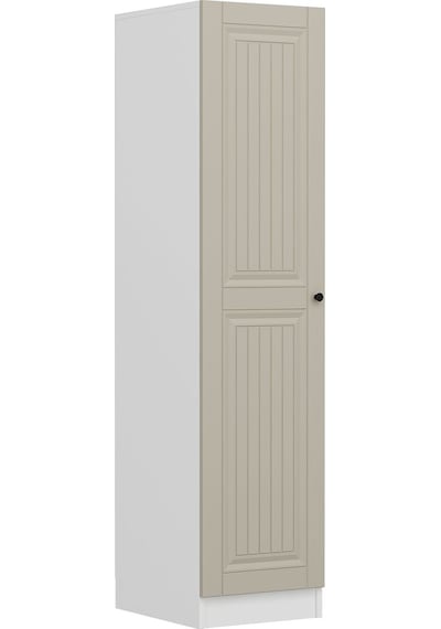 Minar Kale 1 Kapaklı Dolap İlkbahar Mebran 190cm - Beyaz/kumtaşı - Raflı Çok Renkli