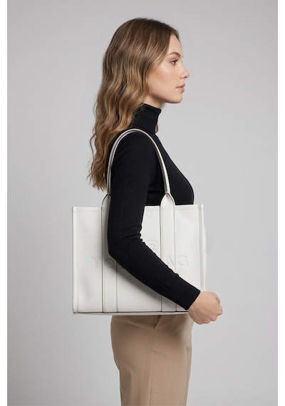 Vivazzaluxe The Tote Bag Kadın Deri El & Kol & Omuz Çanta Beyaz