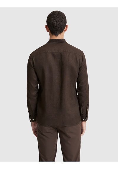 Pierre Cardin Erkek Koyu Kahverengi Gömlek Desenli 50320945-vr084